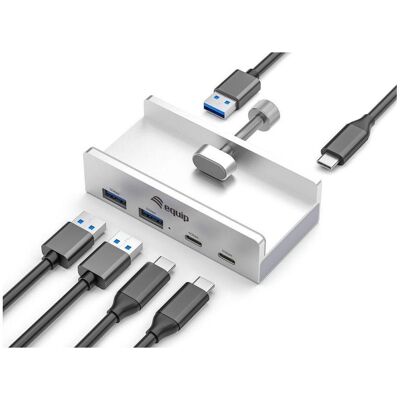 Equip USB-Hub 4-Port 3.2/C->2xUSB-C 2xUSB-A 5Gpbs (USB-C, 4 Ports), Dockingstation + USB Hub, Silber Equip USB-Hub 4-Port 3.2/C->2xUSB-C 2xUSB-A 5Gpbs (USB-C, 4 Ports), Dockingstation + USB Hub, Silber