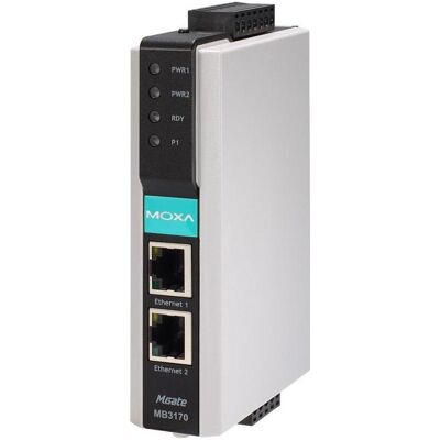 Moxa MGATE MB3170I-T - Erweitertes Modbus-Gateway mit 1 Anschluss und 2 kV Isolierung, Router Moxa MGATE MB3170I-T - Erweitertes Modbus-Gateway mit 1 Anschluss und 2 kV Isolierung, Router