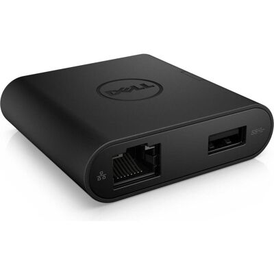 Dell DA200 Externer Videoadapter (USB-C), Dockingstation + USB Hub, Schwarz Dell DA200 Externer Videoadapter (USB-C), Dockingstation + USB Hub, Schwarz