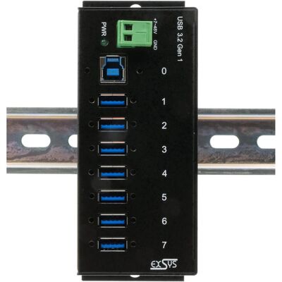 EXSYS Ex-1187hmvs (USB-B, 7 Ports), Dockingstation + USB Hub, Schwarz EXSYS Ex-1187hmvs (USB-B, 7 Ports), Dockingstation + USB Hub, Schwarz