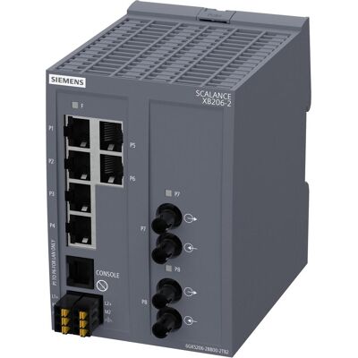 Siemens SCALANCE XB206-2 (6 Ports), Netzwerk Switch, Schwarz Siemens SCALANCE XB206-2 (6 Ports), Netzwerk Switch, Schwarz