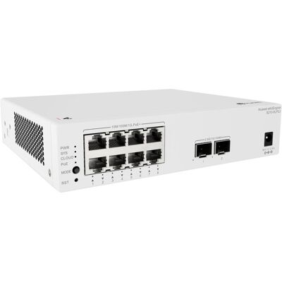 Huawei Switch full managed L2 10 Port • 8x GbE • PoE Budget 32W • 8x PoE at • 2x 2,5GbE SFP • S210-8 (10 Ports), Netzwerk Switch, Schwarz Huawei Switch full managed L2 10 Port • 8x GbE • PoE Budget 32W • 8x PoE at • 2x 2,5GbE SFP • S210-8 (10 Ports), Netzwerk Switch, Schwarz
