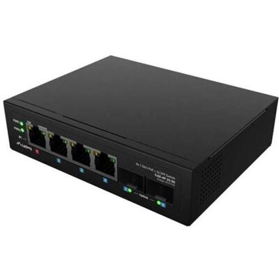 Lanberg switch light industrial POE 1xBT 3xAT 2xSFP DIN niezarządzalny gigabit ethernet (4 Ports), Netzwerk Switch, Schwarz Lanberg switch light industrial POE 1xBT 3xAT 2xSFP DIN niezarządzalny gigabit ethernet (4 Ports), Netzwerk Switch, Schwarz