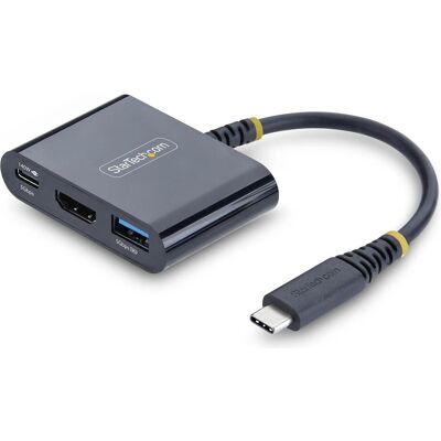 StarTech USB-C HDMI Multiport (USB-C, 2 Ports), Dockingstation + USB Hub, Schwarz StarTech USB-C HDMI Multiport (USB-C, 2 Ports), Dockingstation + USB Hub, Schwarz