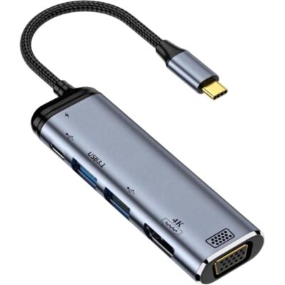 PowerGuard USB-C Hub (USB-C, 6 Ports), Dockingstation + USB Hub, Grau PowerGuard USB-C Hub (USB-C, 6 Ports), Dockingstation + USB Hub, Grau