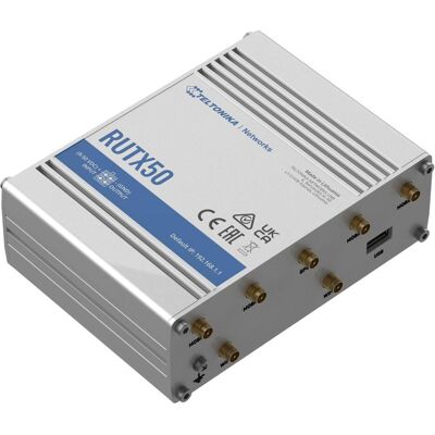 Teltonika RUTX50 (EU) 5G LTE router, Router, Schwarz Teltonika RUTX50 (EU) 5G LTE router, Router, Schwarz