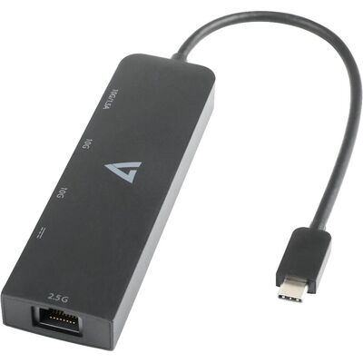 V7 V7UCRJ25GHUB-BLK USB-C Hub - Ethernet 2.5G, 2 USB-A, 2 USB-C V7 V7UCRJ25GHUB-BLK USB-C Hub - Ethernet 2.5G, 2 USB-A, 2 USB-C