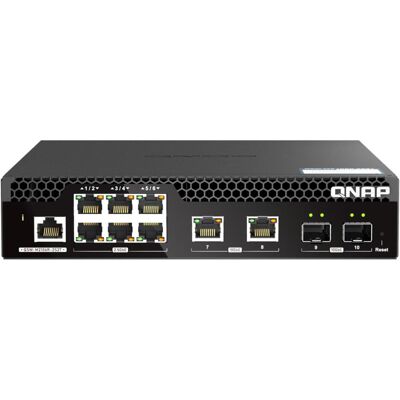 QNAP QSW-M2106R-2S2T (10 Ports), Netzwerk Switch, Schwarz QNAP QSW-M2106R-2S2T (10 Ports), Netzwerk Switch, Schwarz
