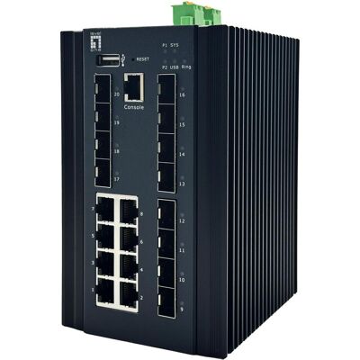 LevelOne Switch 20x GE IGU-2072 8x 1GbE,8x 2.5GbE SFP sw (20 Ports), Netzwerk Switch, Schwarz LevelOne Switch 20x GE IGU-2072 8x 1GbE,8x 2.5GbE SFP sw (20 Ports), Netzwerk Switch, Schwarz