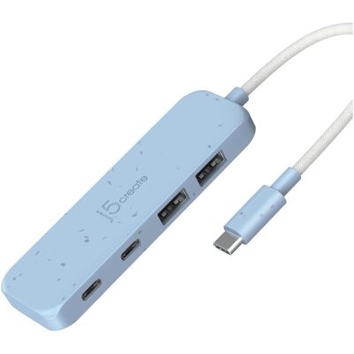 j5Create Umweltfreundlicher USB-C-zu-Hub Typ C & Typ A Gen 2 mit 4 Anschlüssen, USB 3.2 Gen 1 (3.1 G (USB-C, 4 Ports), Dockingstation + USB Hub, Blau j5Create Umweltfreundlicher USB-C-zu-Hub Typ C & Typ A Gen 2 mit 4 Anschlüssen, USB 3.2 Gen 1 (3.1 G (USB-C, 4 Ports), Dockingstation + USB Hub, Blau