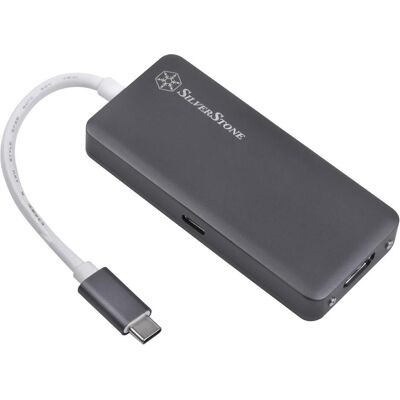 Silverstone Sst-EP14C - Adapter USB 3.1 Type-C Gen1 zu HDMI (Auflösung bis zu 4096 x 2160 @ 30Hz) (USB-C, 4 Ports), Dockingstation + USB Hub, Grau Silverstone Sst-EP14C - Adapter USB 3.1 Type-C Gen1 zu HDMI (Auflösung bis zu 4096 x 2160 @ 30Hz) (USB-C, 4 Ports), Dockingstation + USB Hub, Grau