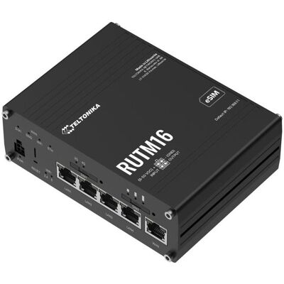 Teltonika RUTM16 CAT 6 LTE ROUTER, Router, Schwarz Teltonika RUTM16 CAT 6 LTE ROUTER, Router, Schwarz
