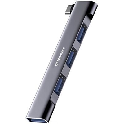 Techsuit - Docking Station ZenithDock 4 in 1 (H13) - USB-C to 3x USB 2.0, 1x USB 3.0 - Gray (USB-C, 4 Ports), Dockingstation + USB Hub, Grau Techsuit - Docking Station ZenithDock 4 in 1 (H13) - USB-C to 3x USB 2.0, 1x USB 3.0 - Gray (USB-C, 4 Ports), Dockingstation + USB Hub, Grau