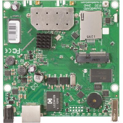 MikroTik RouterBOARD 912UAG with 600Mhz Atheros CPU, 64MB RAM, 1xGigabit LAN, USB, miniPCIe, Router MikroTik RouterBOARD 912UAG with 600Mhz Atheros CPU, 64MB RAM, 1xGigabit LAN, USB, miniPCIe, Router
