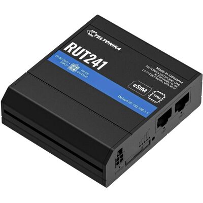 Teltonika RUT241 4G WLAN Router eSIM, Router, Schwarz Teltonika RUT241 4G WLAN Router eSIM, Router, Schwarz