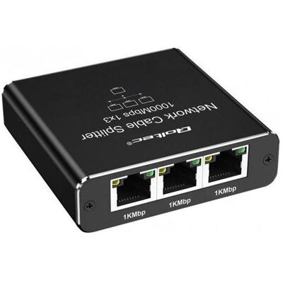 Qoltec Splitter Ethernet mini Switch (3 Ports), Netzwerk Switch, Schwarz Qoltec Splitter Ethernet mini Switch (3 Ports), Netzwerk Switch, Schwarz