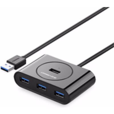 Ugreen 4 in 1 Data Hub (USB-A, 4 Ports), Dockingstation + USB Hub, Schwarz Ugreen 4 in 1 Data Hub (USB-A, 4 Ports), Dockingstation + USB Hub, Schwarz