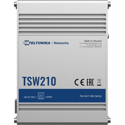 Teltonika Tsw210 Unmanaged Industrial Switch (10 Ports), Netzwerk Switch, Schwarz Teltonika Tsw210 Unmanaged Industrial Switch (10 Ports), Netzwerk Switch, Schwarz