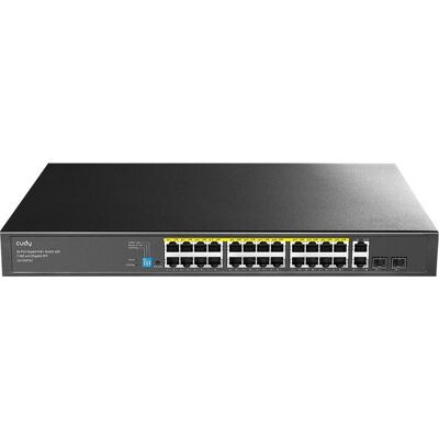 Cudy 24-GbE PoE-Switch m/ 2 Uplinks (26 Ports), Netzwerk Switch, Schwarz Cudy 24-GbE PoE-Switch m/ 2 Uplinks (26 Ports), Netzwerk Switch, Schwarz