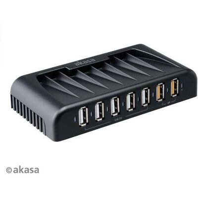 Akasa USB-Hub 2.0 Connect 7 FC (Mini USB, 7 Ports), Dockingstation + USB Hub, Schwarz Akasa USB-Hub 2.0 Connect 7 FC (Mini USB, 7 Ports), Dockingstation + USB Hub, Schwarz