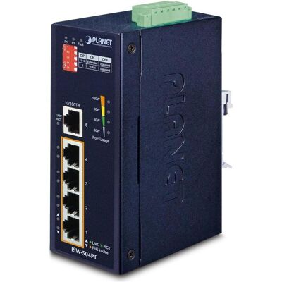 Planet Switch ISW-504PT switch niezarządzalny L2 Fast Ethernet (10/100) obsługa PoE Czarny (5 Ports), Netzwerk Switch, Schwarz Planet Switch ISW-504PT switch niezarządzalny L2 Fast Ethernet (10/100) obsługa PoE Czarny (5 Ports), Netzwerk Switch, Schwarz