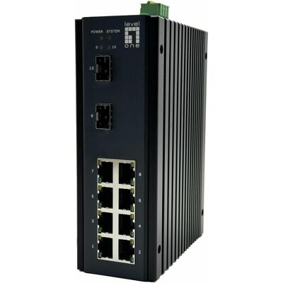 LevelOne Switch 10x GE IGU-1071 8x 1GbE,2x 2.5GbE SFP sw (10 Ports), Netzwerk Switch, Schwarz LevelOne Switch 10x GE IGU-1071 8x 1GbE,2x 2.5GbE SFP sw (10 Ports), Netzwerk Switch, Schwarz
