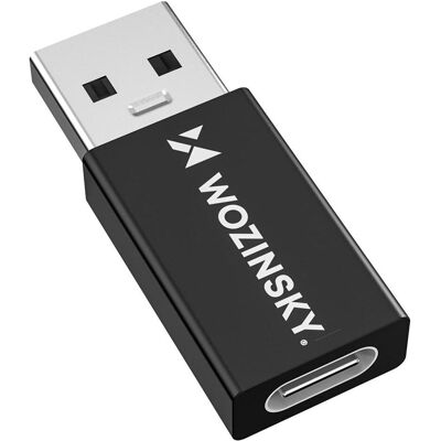 Wozinsky WAAC-01 USB-A - USB-C OTG Adapter - Schwarz (USB-A, 1 Port), Dockingstation + USB Hub, Schwarz Wozinsky WAAC-01 USB-A - USB-C OTG Adapter - Schwarz (USB-A, 1 Port), Dockingstation + USB Hub, Schwarz