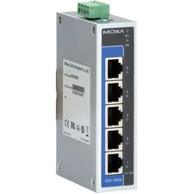 Moxa Industrial Switch (5 Ports), Netzwerk Switch, Grau Moxa Industrial Switch (5 Ports), Netzwerk Switch, Grau