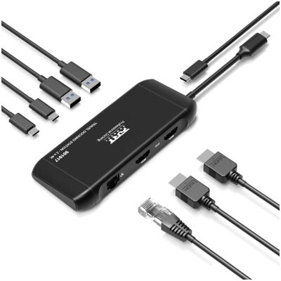 Port Designs Port USB-C Travel Dock - 2x 4K HDMI, PD 100W (USB-C, 8 Ports), Dockingstation + USB Hub, Schwarz Port Designs Port USB-C Travel Dock - 2x 4K HDMI, PD 100W (USB-C, 8 Ports), Dockingstation + USB Hub, Schwarz