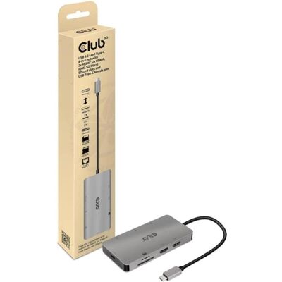 Club 3D CSV-1593 (USB-C, 1 Port), Dockingstation + USB Hub, Grau Club 3D CSV-1593 (USB-C, 1 Port), Dockingstation + USB Hub, Grau