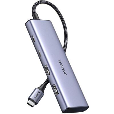 Ugreen CM473 (USB-C, 4 Ports), Dockingstation + USB Hub, Grau Ugreen CM473 (USB-C, 4 Ports), Dockingstation + USB Hub, Grau