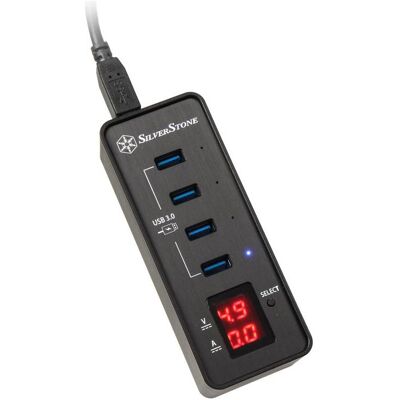 Silverstone SST-EP03 V2.0 4fach USB 3.1 Gen1 HUB, schwarz (Micro USB, 4 Ports), Dockingstation + USB Hub, Schwarz Silverstone SST-EP03 V2.0 4fach USB 3.1 Gen1 HUB, schwarz (Micro USB, 4 Ports), Dockingstation + USB Hub, Schwarz