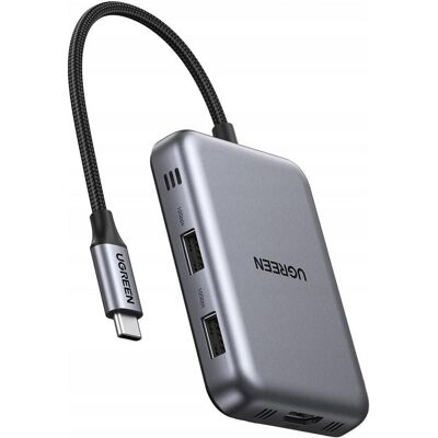 Ugreen CM896 7in1 USB-C-Hub 65759 (USB-C, 7 Ports), Dockingstation + USB Hub, Grau, Silber Ugreen CM896 7in1 USB-C-Hub 65759 (USB-C, 7 Ports), Dockingstation + USB Hub, Grau, Silber