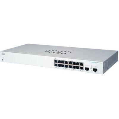 Cisco Systems switch CBS220-16T-2G (16xGbE,2xSFP,fanless) - REFRESH (18 Ports), Netzwerk Switch, Schwarz Cisco Systems switch CBS220-16T-2G (16xGbE,2xSFP,fanless) - REFRESH (18 Ports), Netzwerk Switch, Schwarz