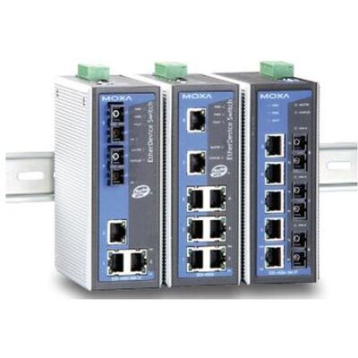 Moxa EtherDevice Switch EDS-408A-MM-ST-T - Switch (8 Ports), Netzwerk Switch, Grau Moxa EtherDevice Switch EDS-408A-MM-ST-T - Switch (8 Ports), Netzwerk Switch, Grau