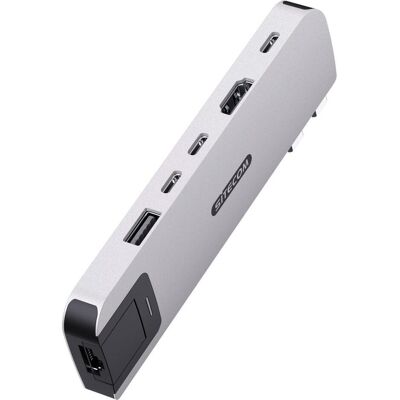 SiteCom MacBook Air Multiport Hub 6 in 2 Goud (AC-2002) (USB-C, 6 Ports), Dockingstation + USB Hub, Gold SiteCom MacBook Air Multiport Hub 6 in 2 Goud (AC-2002) (USB-C, 6 Ports), Dockingstation + USB Hub, Gold