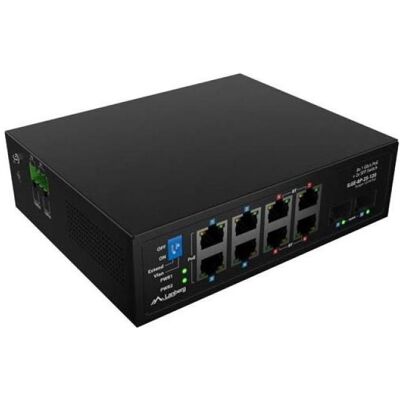 Lanberg switch light industrial POE 4xBT 4xAT 2xSFP DIN niezarządzalny gigabit ethernet (8 Ports), Netzwerk Switch, Schwarz Lanberg switch light industrial POE 4xBT 4xAT 2xSFP DIN niezarządzalny gigabit ethernet (8 Ports), Netzwerk Switch, Schwarz