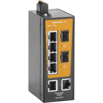 Weidmüller Netzwerk-Switch unmanaged (6 Ports), Netzwerk Switch, Schwarz Weidmüller Netzwerk-Switch unmanaged (6 Ports), Netzwerk Switch, Schwarz