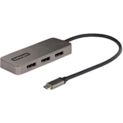 StarTech Adap USB-C Triple DP MST HUB 4K (USB-C, 3 Ports), Dockingstation + USB Hub, Grau StarTech Adap USB-C Triple DP MST HUB 4K (USB-C, 3 Ports), Dockingstation + USB Hub, Grau