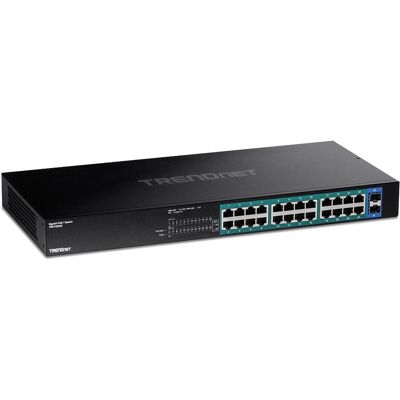 Trendnet 26-Port Gigabit PoE+ Switch (26 Ports), Netzwerk Switch, Schwarz Trendnet 26-Port Gigabit PoE+ Switch (26 Ports), Netzwerk Switch, Schwarz