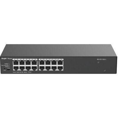 Ruijie 16-Port Gigabit unmanaged Switch, 16 Gigabit RJ45 Ports,Steel Case (16 Ports), Netzwerk Switch, Schwarz Ruijie 16-Port Gigabit unmanaged Switch, 16 Gigabit RJ45 Ports,Steel Case (16 Ports), Netzwerk Switch, Schwarz