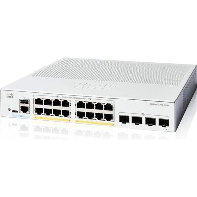 Cisco Systems Catalyst switch C1300-16P-4X (16xGbE,4xSFP+,16xPoE+,120W,fanless) - REFRESH (16 Ports), Netzwerk Switch, Schwarz Cisco Systems Catalyst switch C1300-16P-4X (16xGbE,4xSFP+,16xPoE+,120W,fanless) - REFRESH (16 Ports), Netzwerk Switch, Schwarz