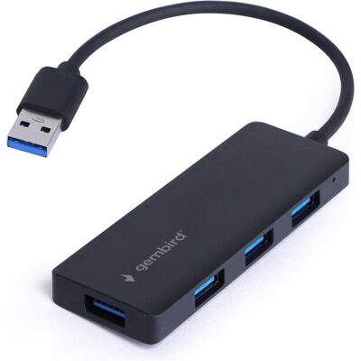 Gembird I/O HUB USB3.1 4PORT/UHB-U3P4-03 (USB-A, 4 Ports), Dockingstation + USB Hub, Schwarz Gembird I/O HUB USB3.1 4PORT/UHB-U3P4-03 (USB-A, 4 Ports), Dockingstation + USB Hub, Schwarz
