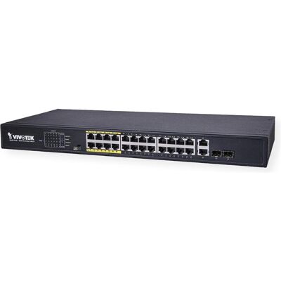 Vivotek AW-FGT-260D-380 - Switch - unmanaged - 24 x 10/100 (PoE+) (26 Ports), Netzwerk Switch, Schwarz Vivotek AW-FGT-260D-380 - Switch - unmanaged - 24 x 10/100 (PoE+) (26 Ports), Netzwerk Switch, Schwarz