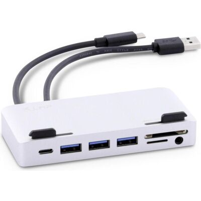 LMP Attach Hub (USB-C, 7 Ports), Dockingstation + USB Hub, Silber LMP Attach Hub (USB-C, 7 Ports), Dockingstation + USB Hub, Silber