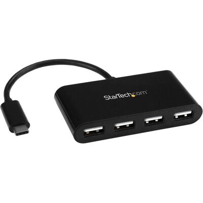 StarTech 4PORT USB C HUB C TO A USB 2.0 (USB-A, 4 Ports), Dockingstation + USB Hub, Schwarz StarTech 4PORT USB C HUB C TO A USB 2.0 (USB-A, 4 Ports), Dockingstation + USB Hub, Schwarz