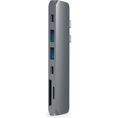 Satechi St-Cmbpm (USB-C, 1 Port), Dockingstation + USB Hub, Grau Satechi St-Cmbpm (USB-C, 1 Port), Dockingstation + USB Hub, Grau