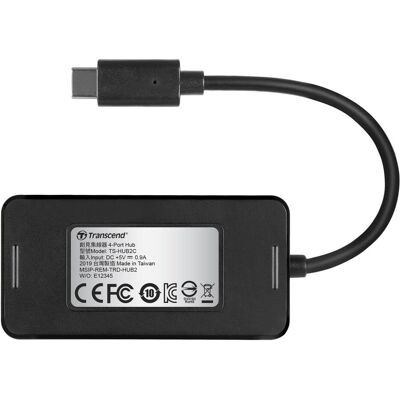 Transcend TS-HUB2C (USB-C, 4 Ports), Dockingstation + USB Hub, Schwarz Transcend TS-HUB2C (USB-C, 4 Ports), Dockingstation + USB Hub, Schwarz