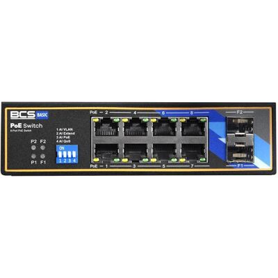 BCS BCS-B-ISP08G-2SFP Industrieller PoE-Switch 8 Ports DIN-Schiene 1Gbps (8 Ports), Netzwerk Switch BCS BCS-B-ISP08G-2SFP Industrieller PoE-Switch 8 Ports DIN-Schiene 1Gbps (8 Ports), Netzwerk Switch