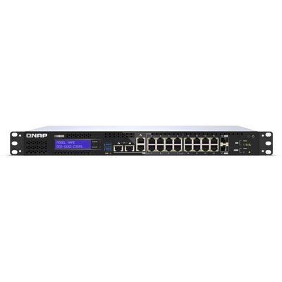QNAP QGD-1602-C3558-8G Smart Edge Switch mit 2,5 GbE und 10 GbE Fähigkeit (18 Ports), Netzwerk Switch, Schwarz, Grau QNAP QGD-1602-C3558-8G Smart Edge Switch mit 2,5 GbE und 10 GbE Fähigkeit (18 Ports), Netzwerk Switch, Schwarz, Grau